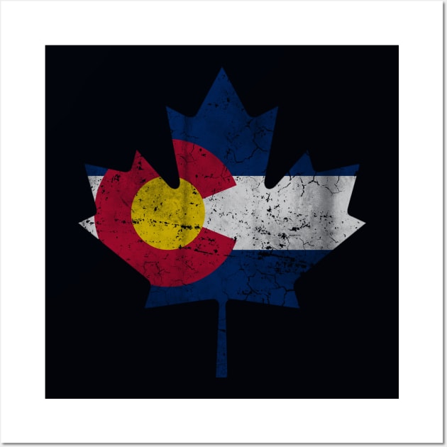 Colorado Canadian Maple Leaf Flag Canada Wall Art by E